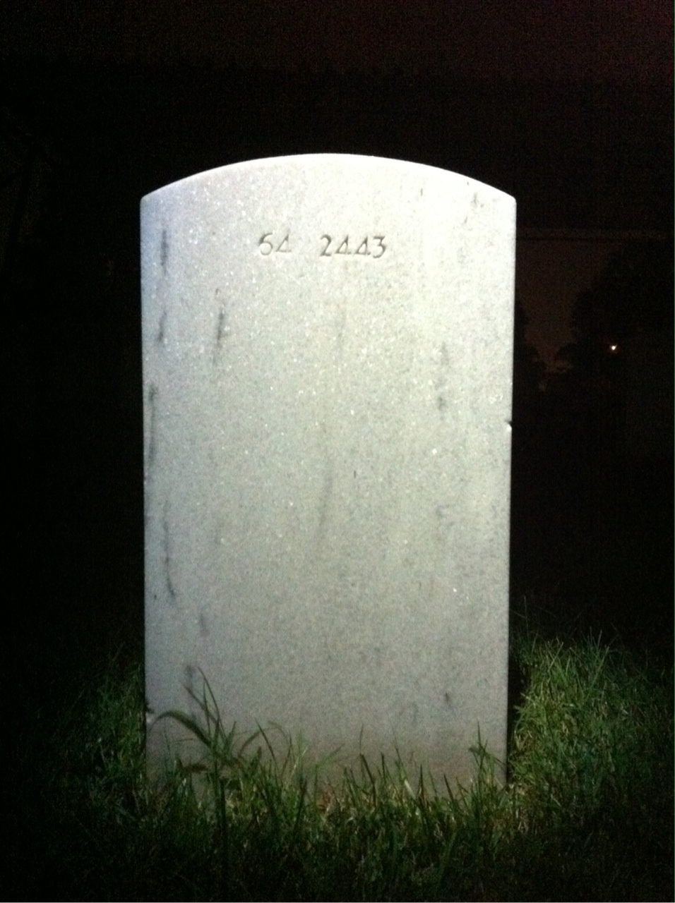 Back of headstone — Wallace Gerald Ingram