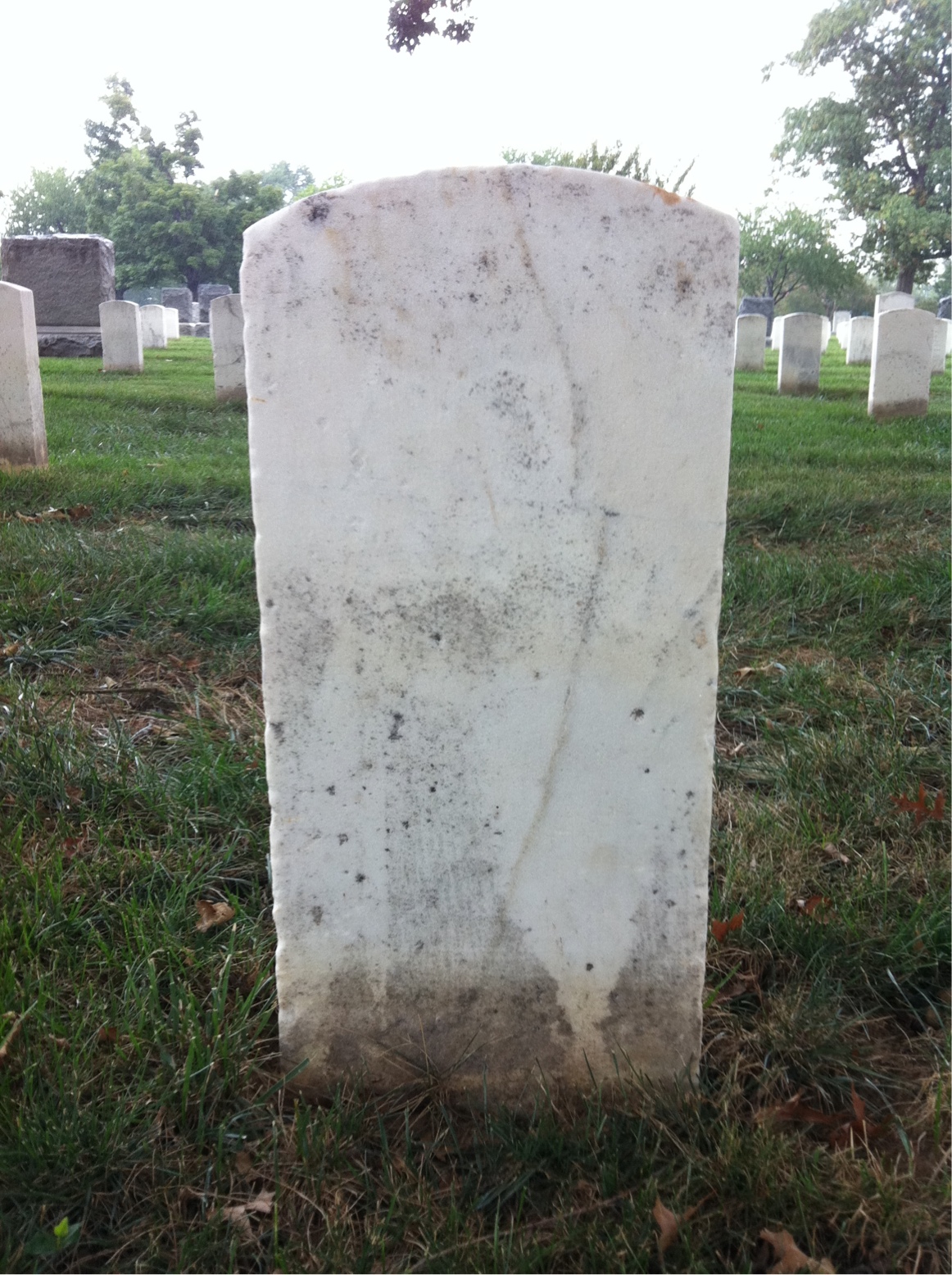 Back of headstone — Otho Moore