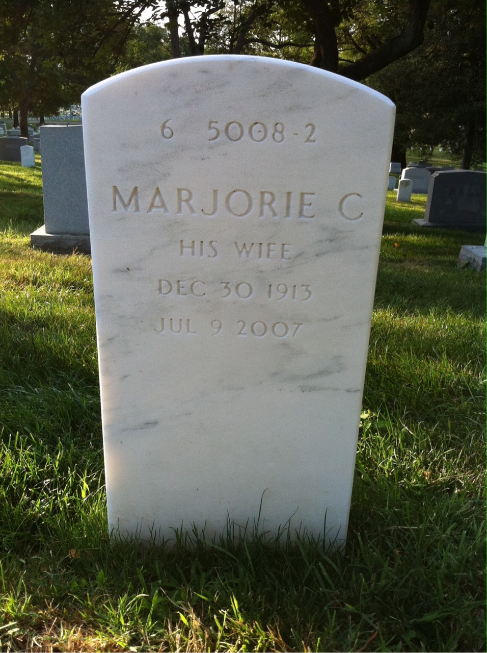 Back of headstone — William Farber