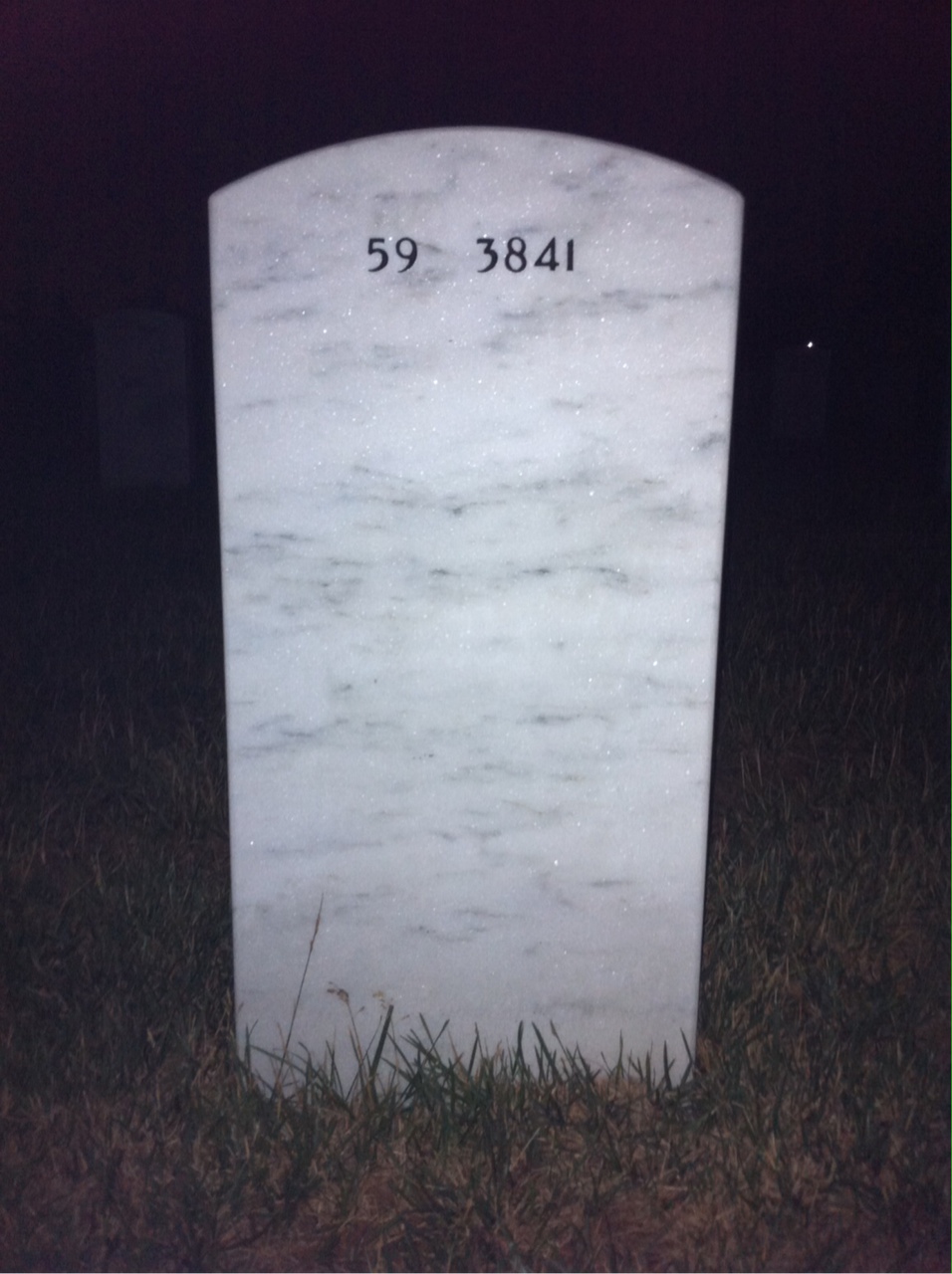 Back of headstone — Jim Lancaster