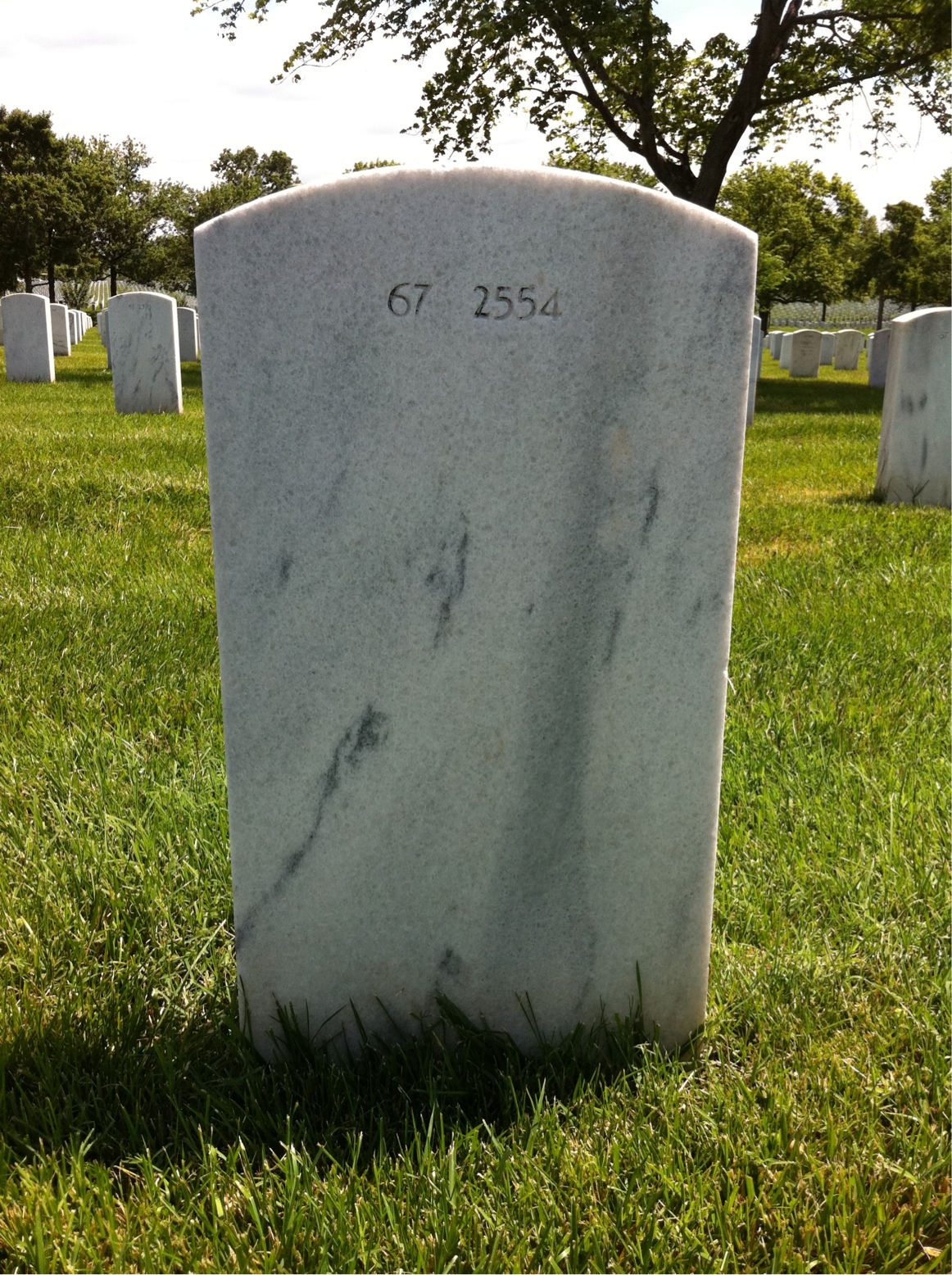 Back of headstone — Edmond Moreau