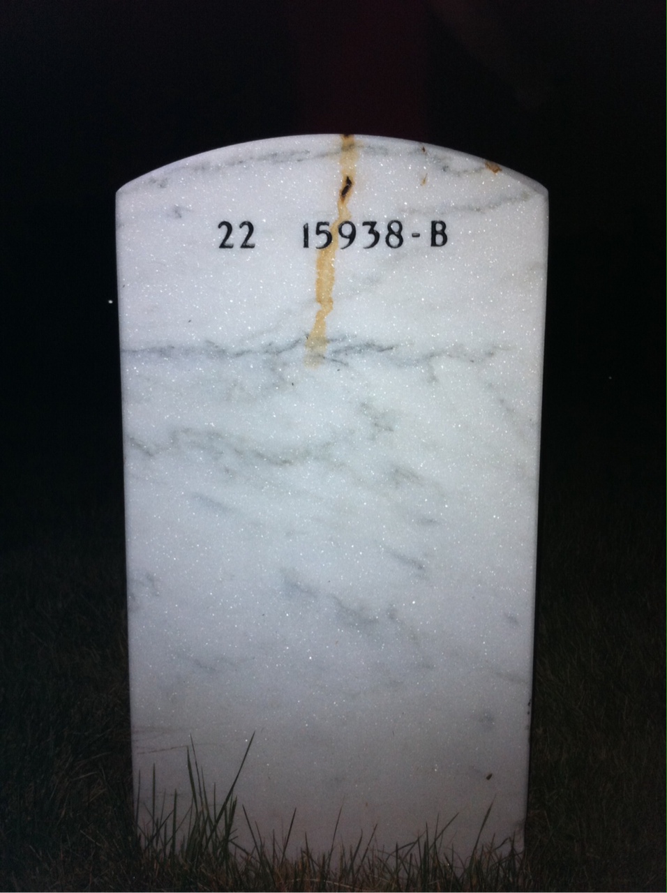 Back of headstone — Patricia Hildebrand