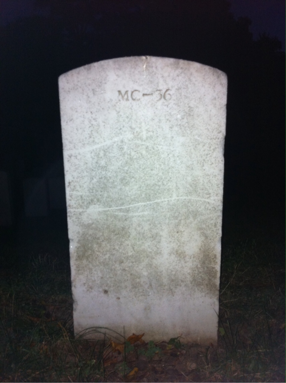 Back of headstone — Lionel Benoit