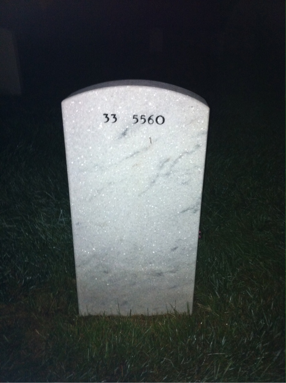 Back of headstone — Loha Watkins