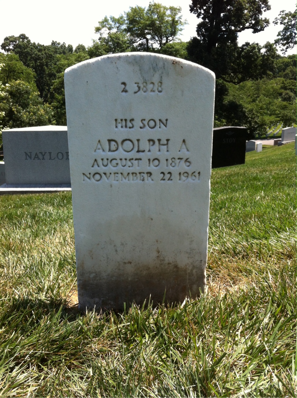 Back of headstone — Orville Babcock