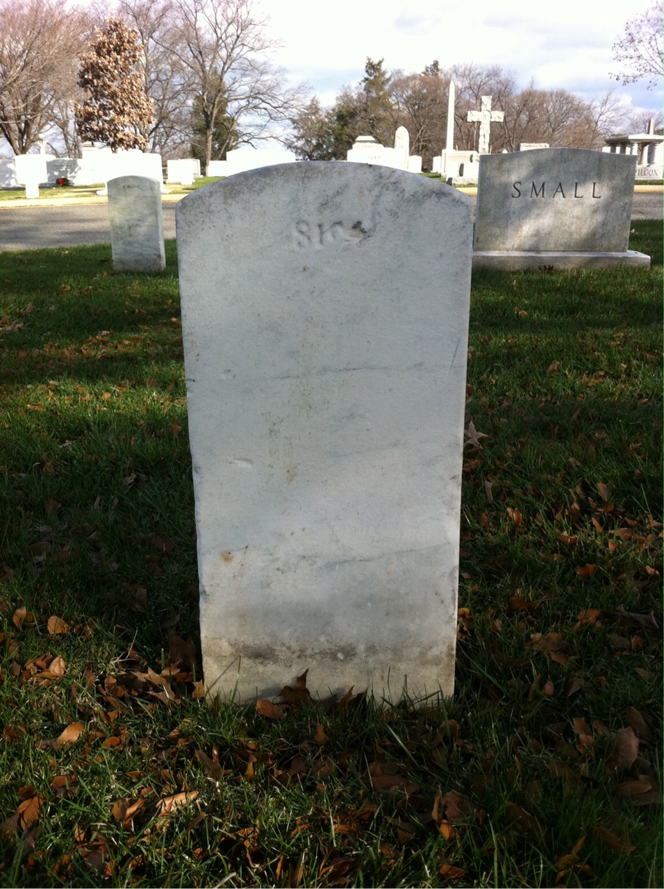 Back of headstone — Carlton Morehouse