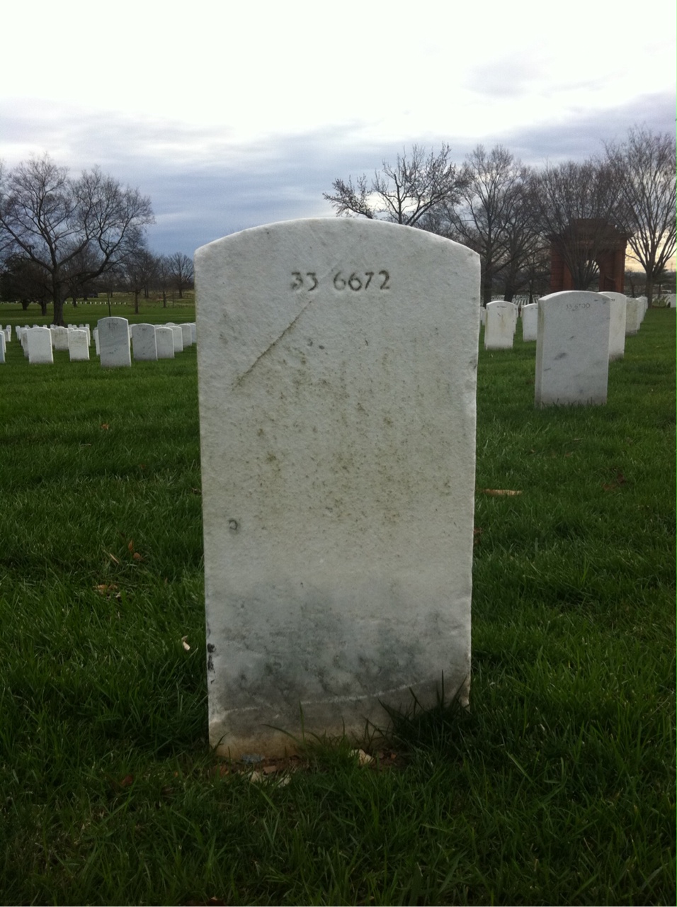 Back of headstone — Alphonse Arsenault