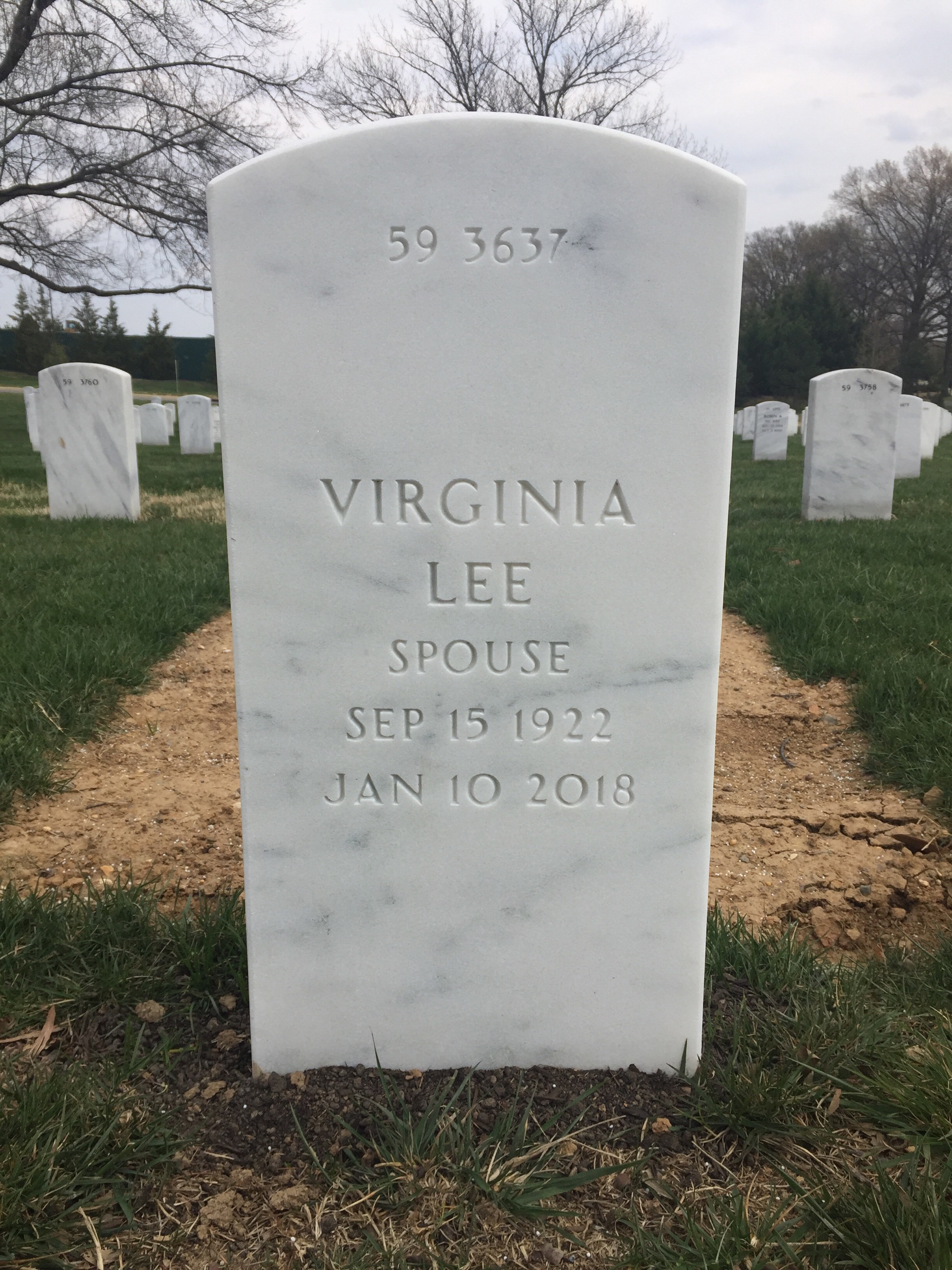 Back of headstone — George Merz