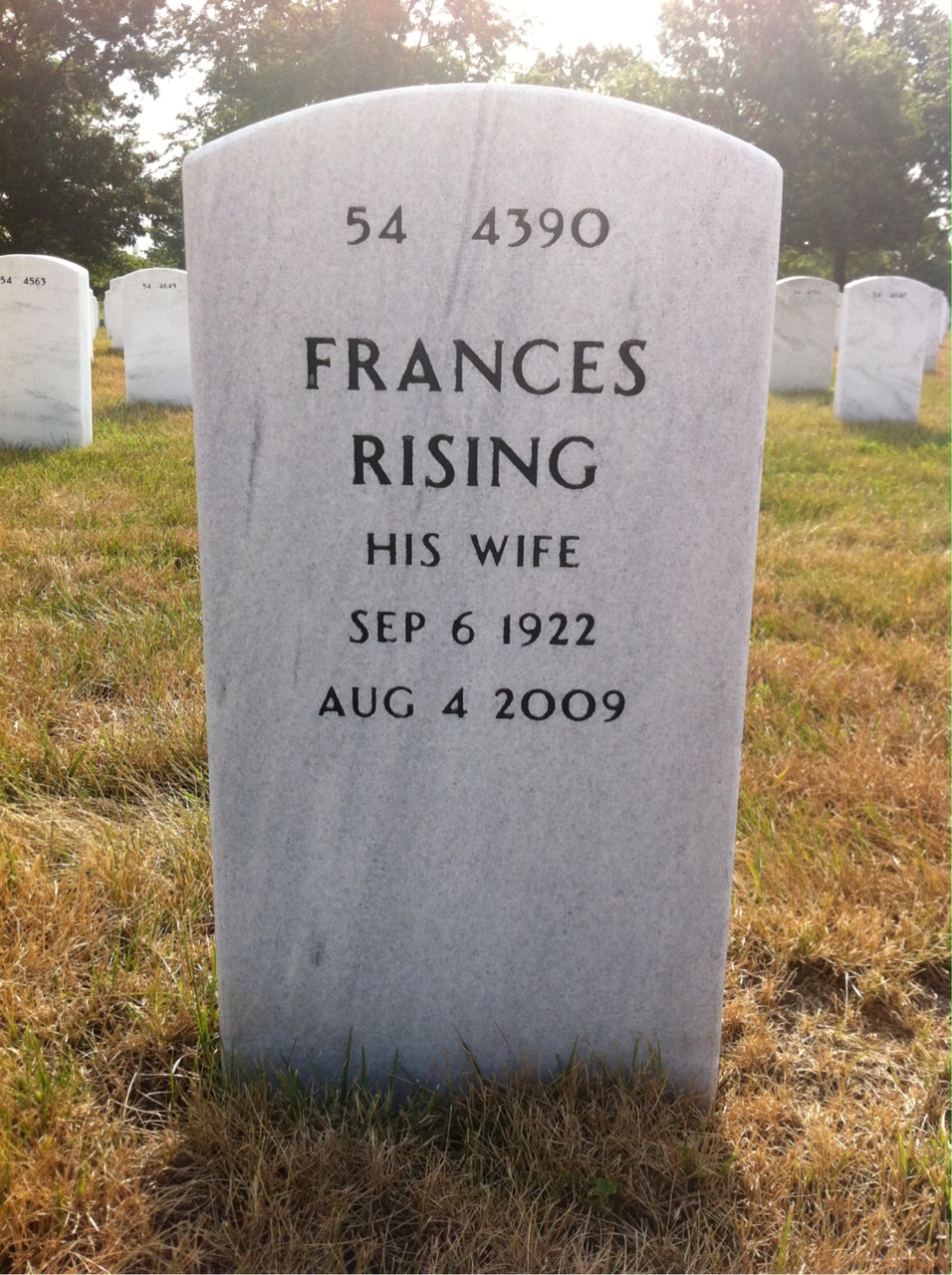Back of headstone — John Guenther