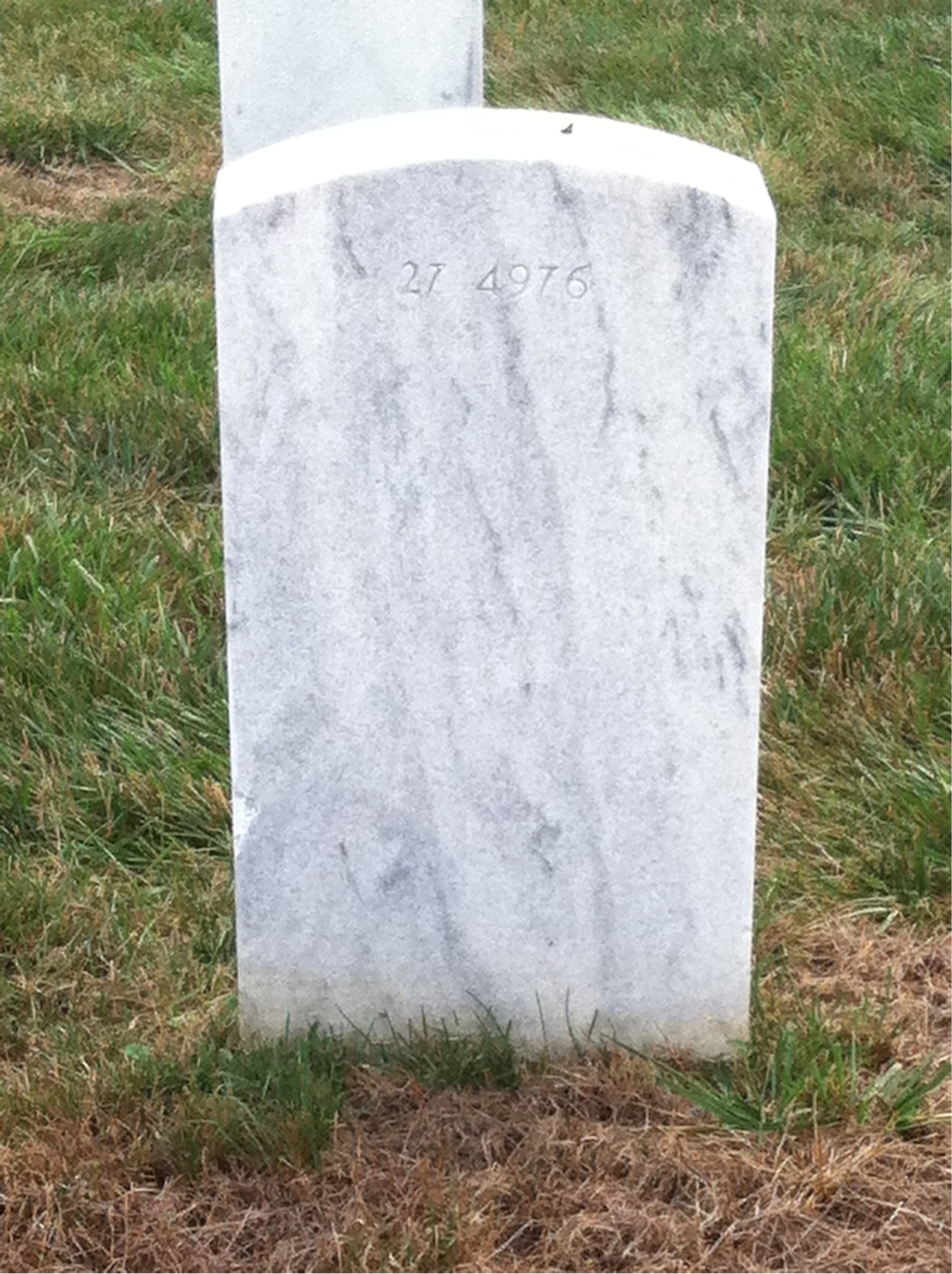 Back of headstone — S Blake