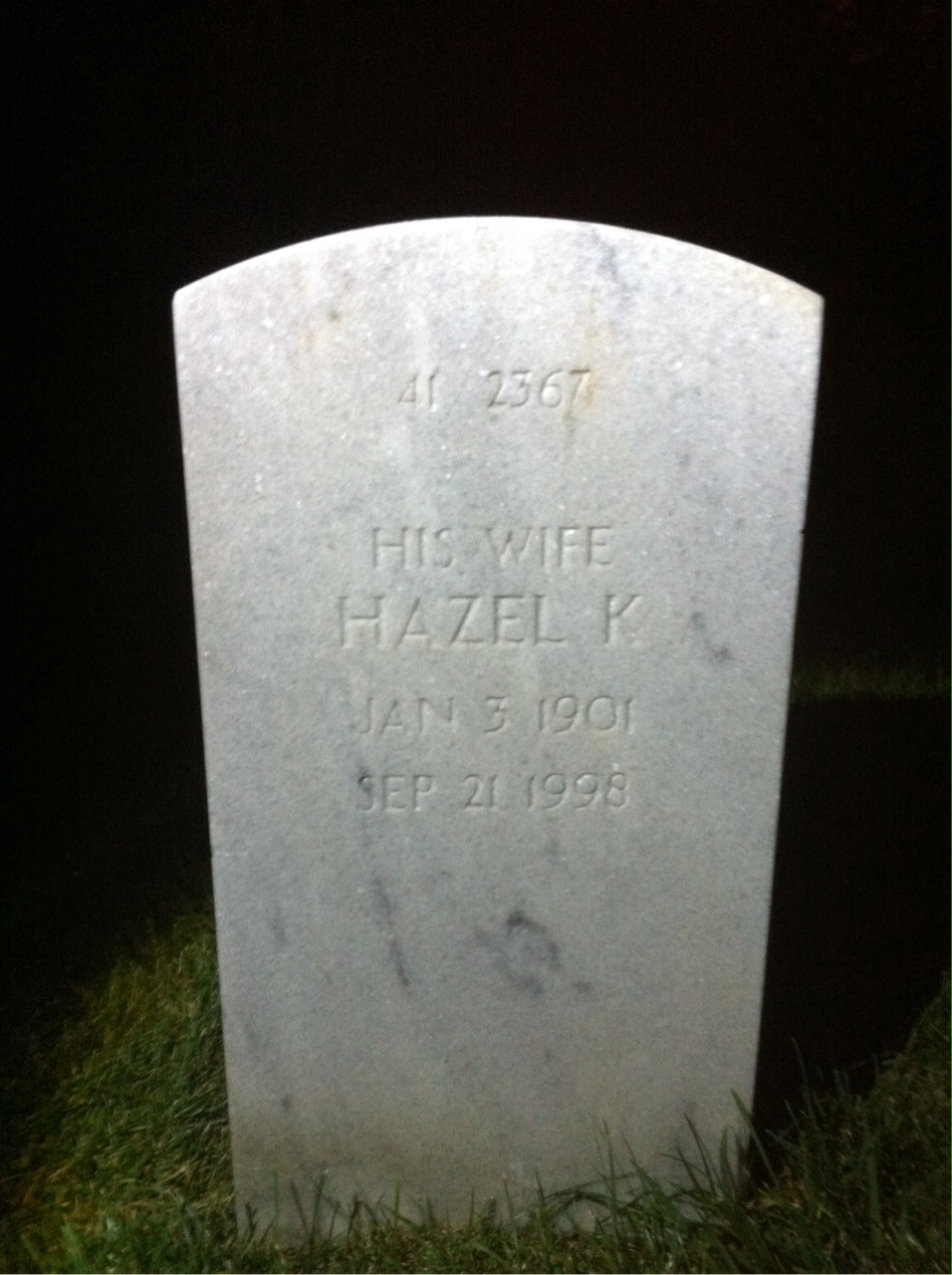 Back of headstone — George Asprooth