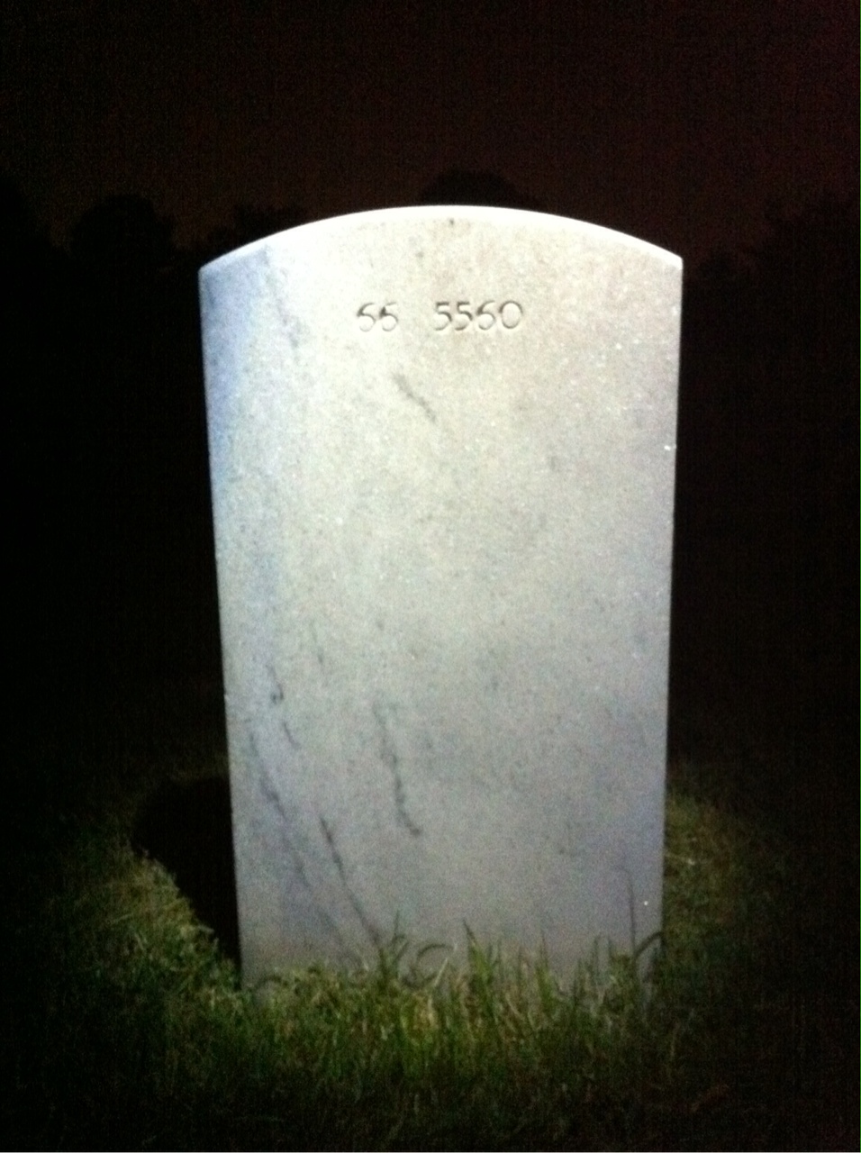 Back of headstone — Frank Morris