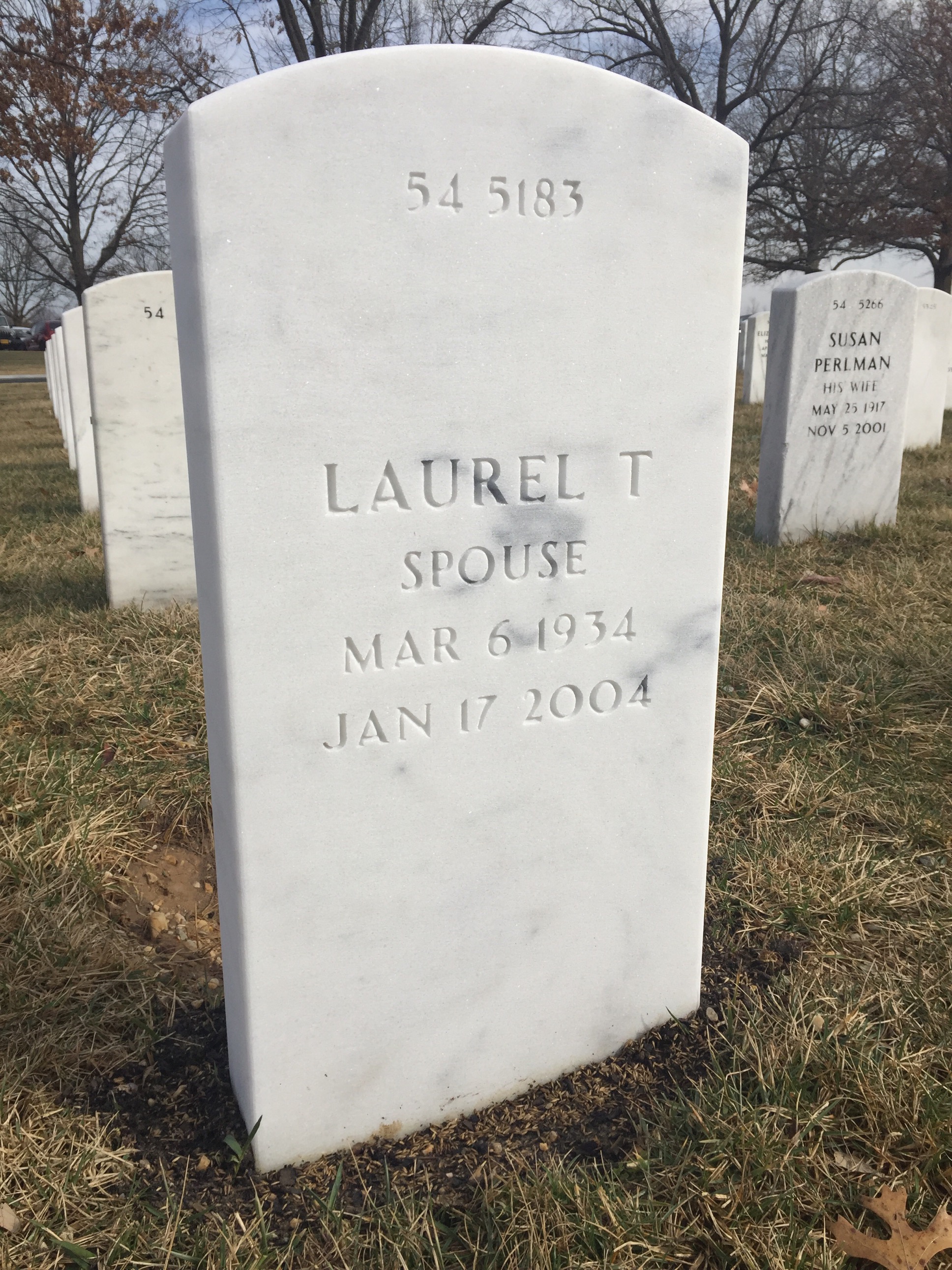 Back of headstone — James Carrington