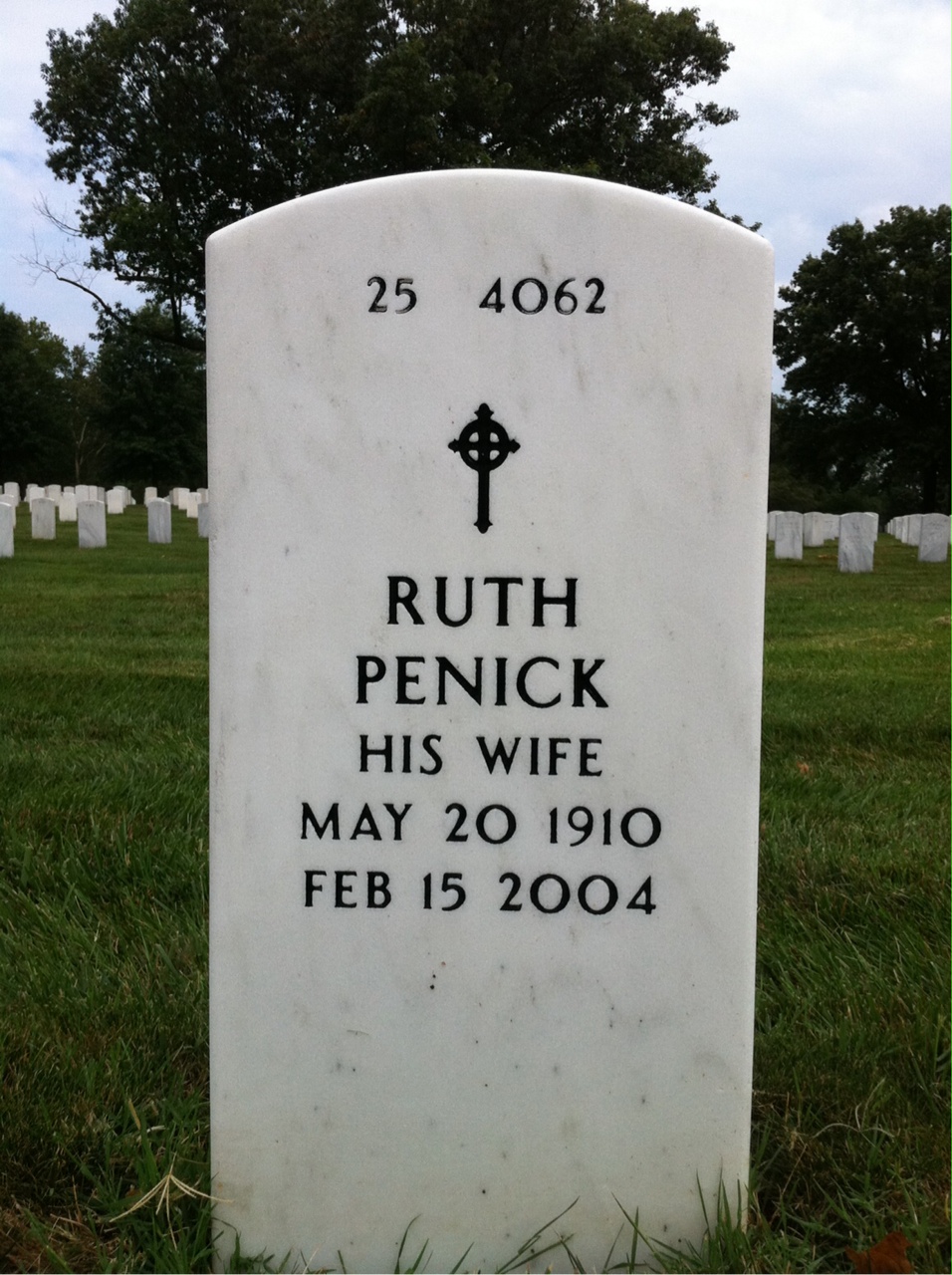 Back of headstone — George Carr