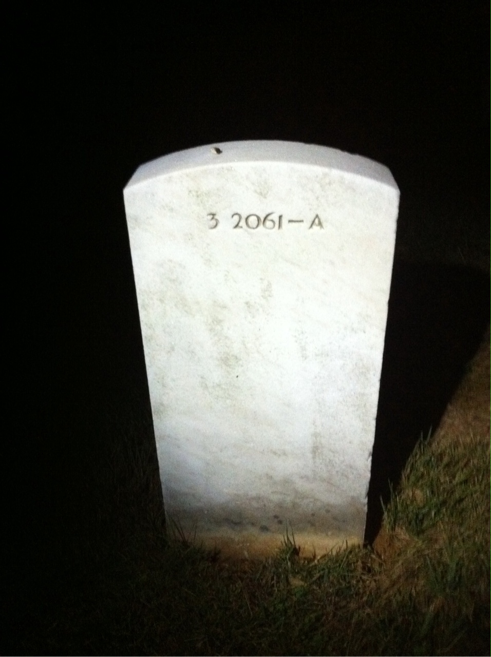 Back of headstone — Henry Blair
