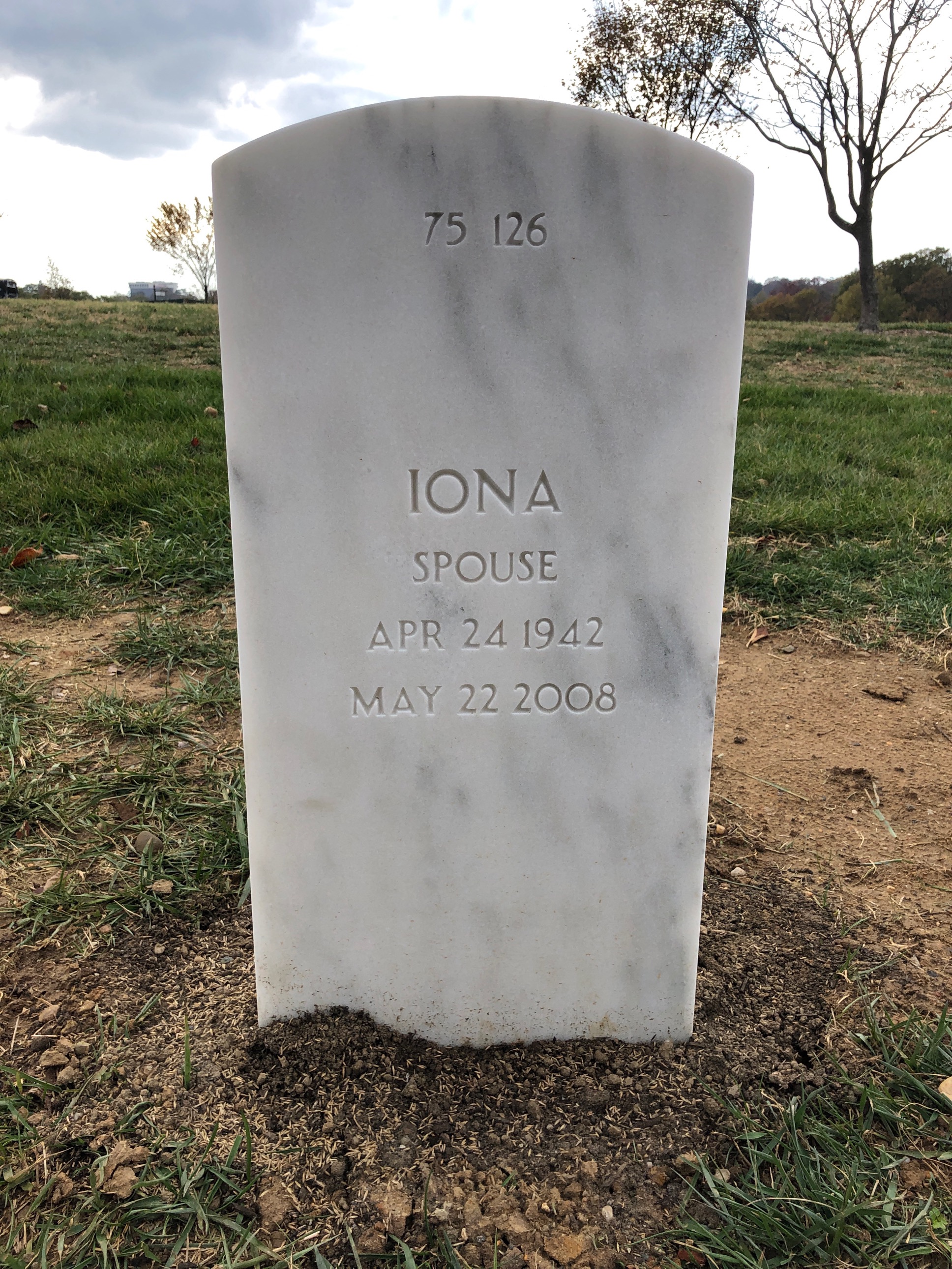 Back of headstone — Bobby Mirick