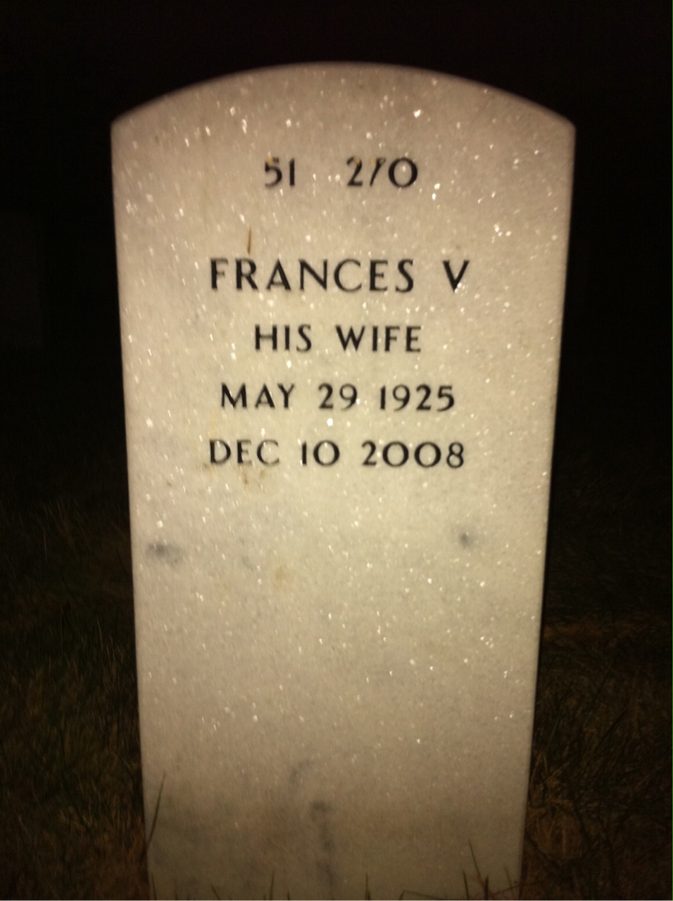 Back of headstone — Harvey Christman