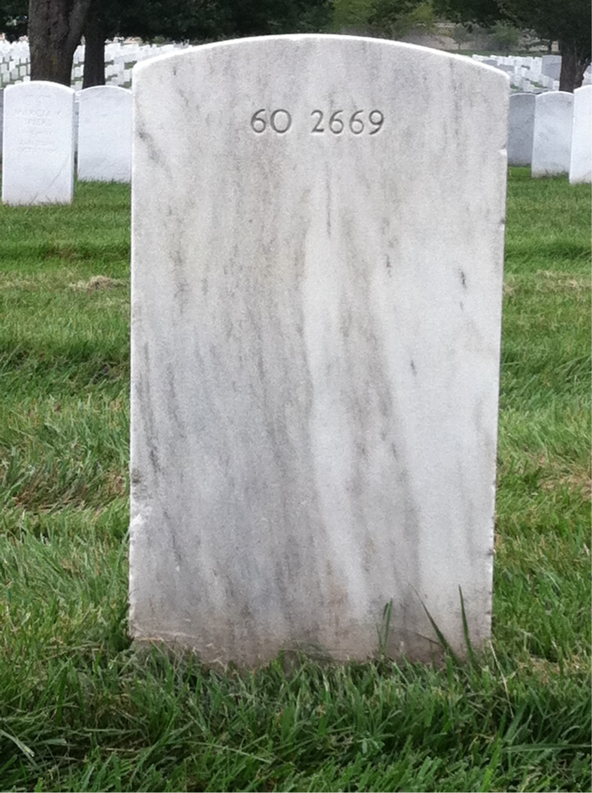 Back of headstone — Melvin Babb