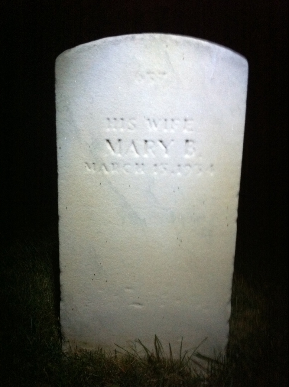 Back of headstone — Samuel Miller
