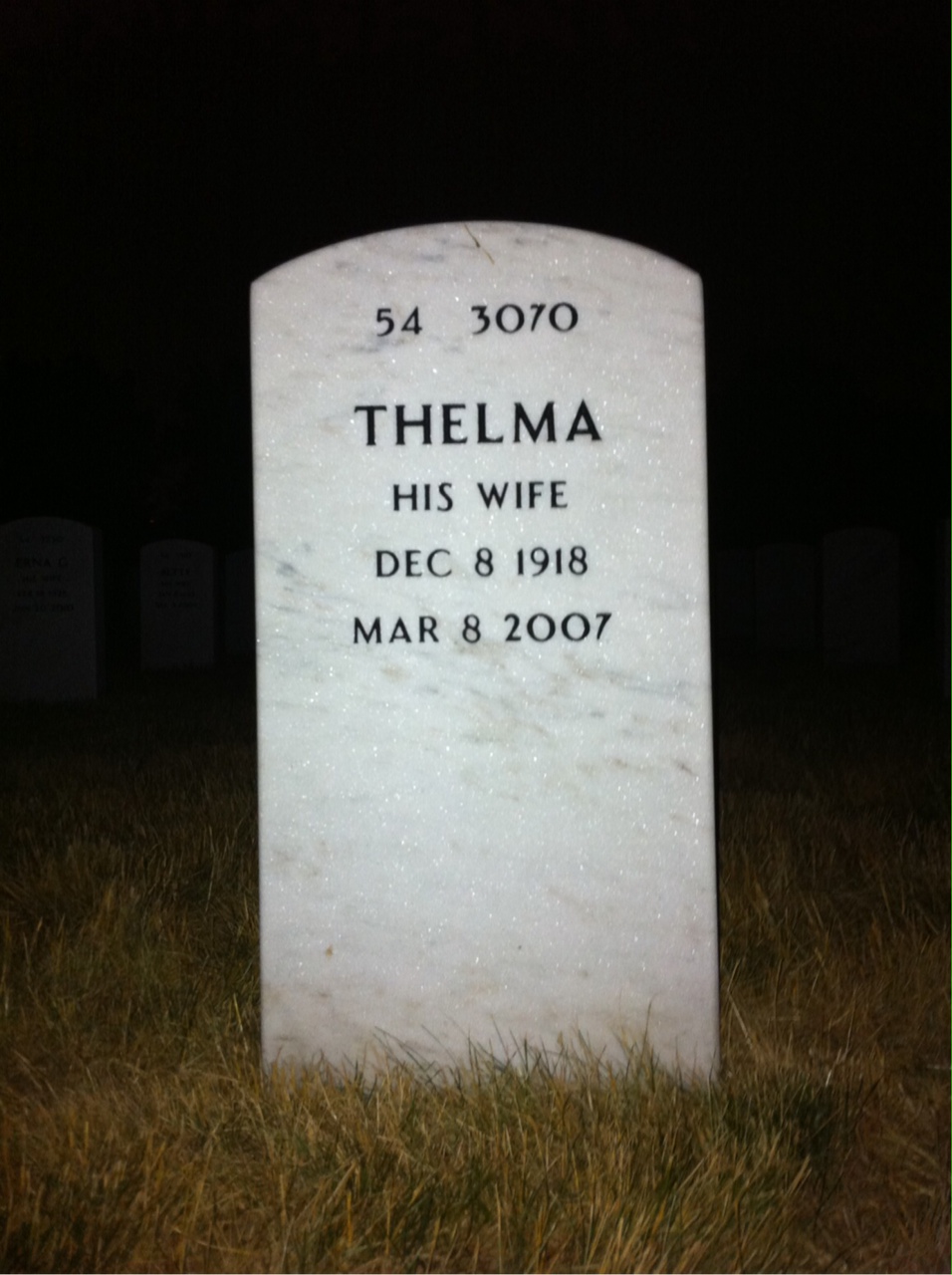 Back of headstone — Edward Adams