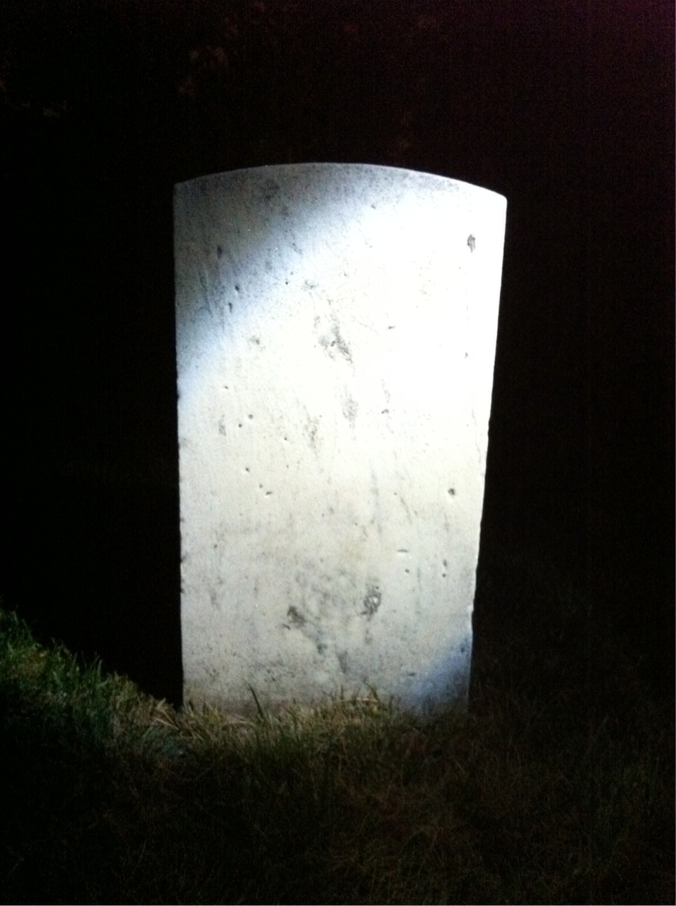 Back of headstone — William Asher