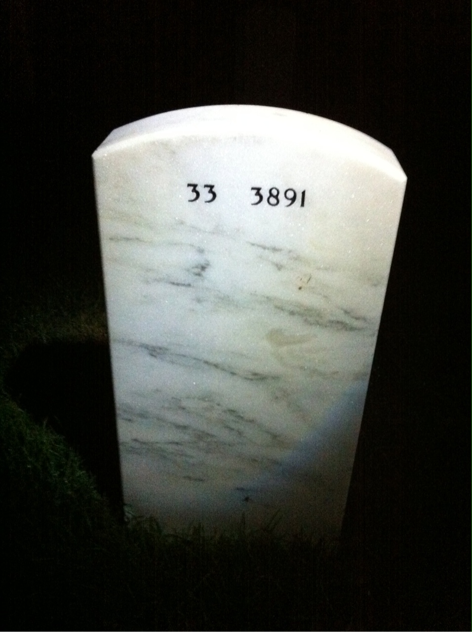 Back of headstone — Randolph Nilsen