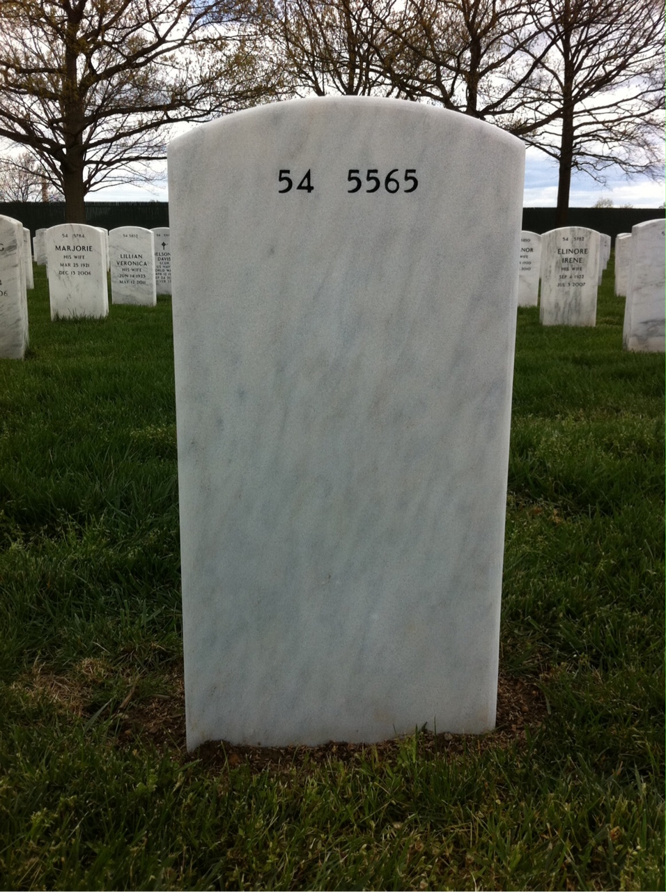 Back of headstone — Paul Diaz