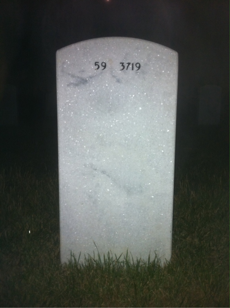 Back of headstone — Donald Moore