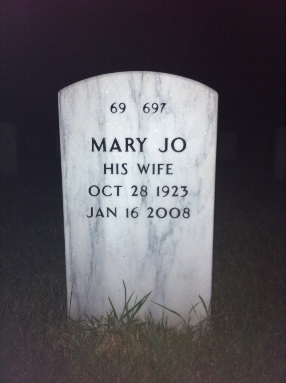Back of headstone — John Kidwell