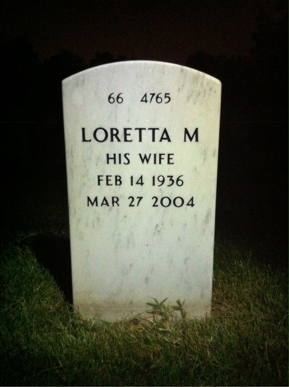 Back of headstone — Phillip Pentzer
