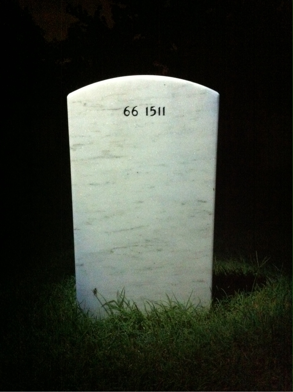 Back of headstone — John Hammerer