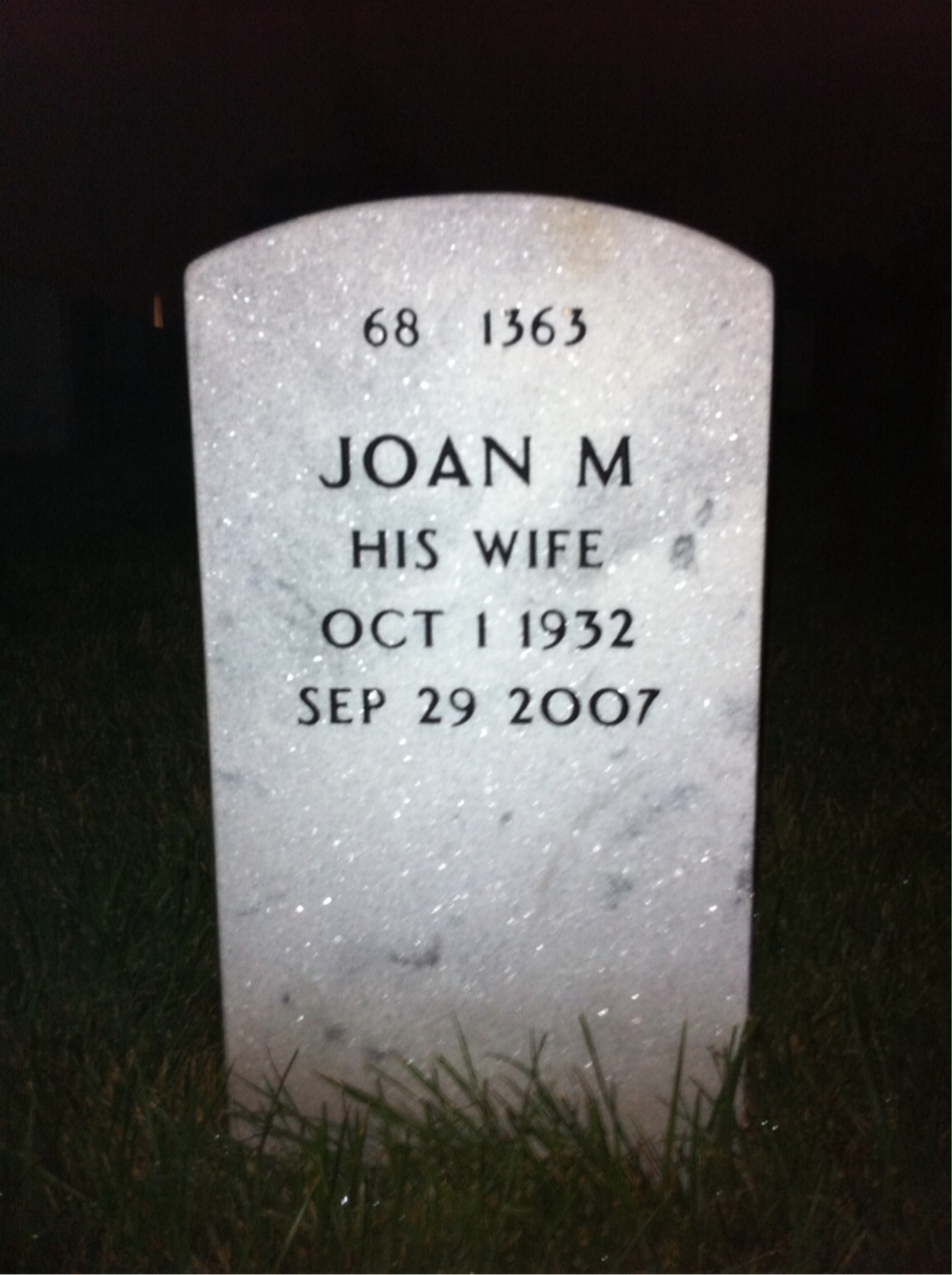 Back of headstone — Albert Morel