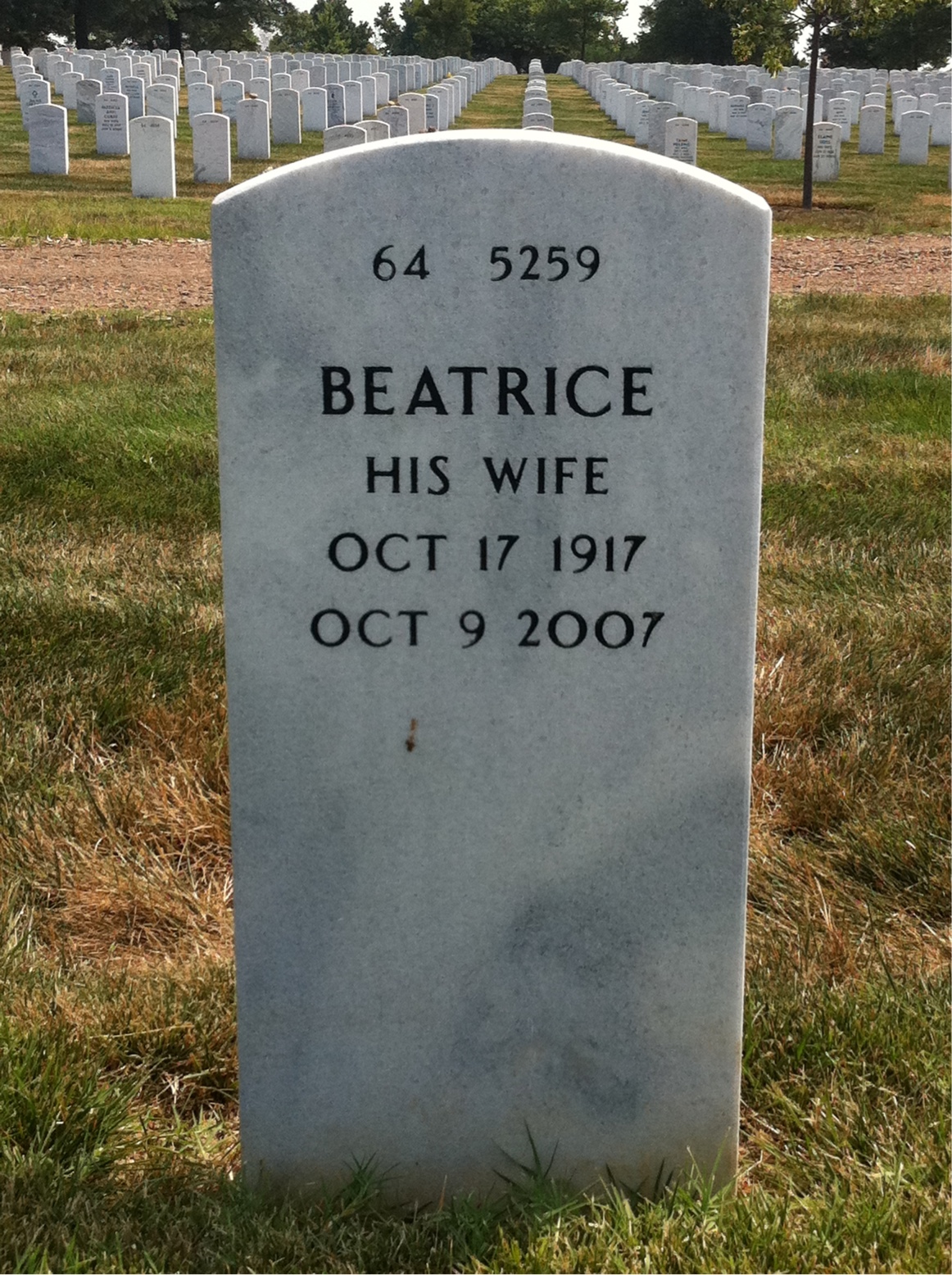 Back of headstone — Ben Fagen