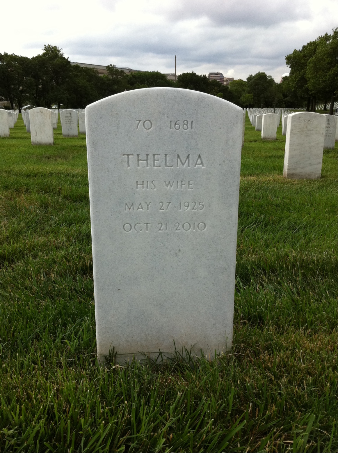Back of headstone — Timothy J Curry