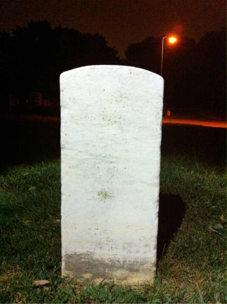 Back of headstone — Robert Anthony