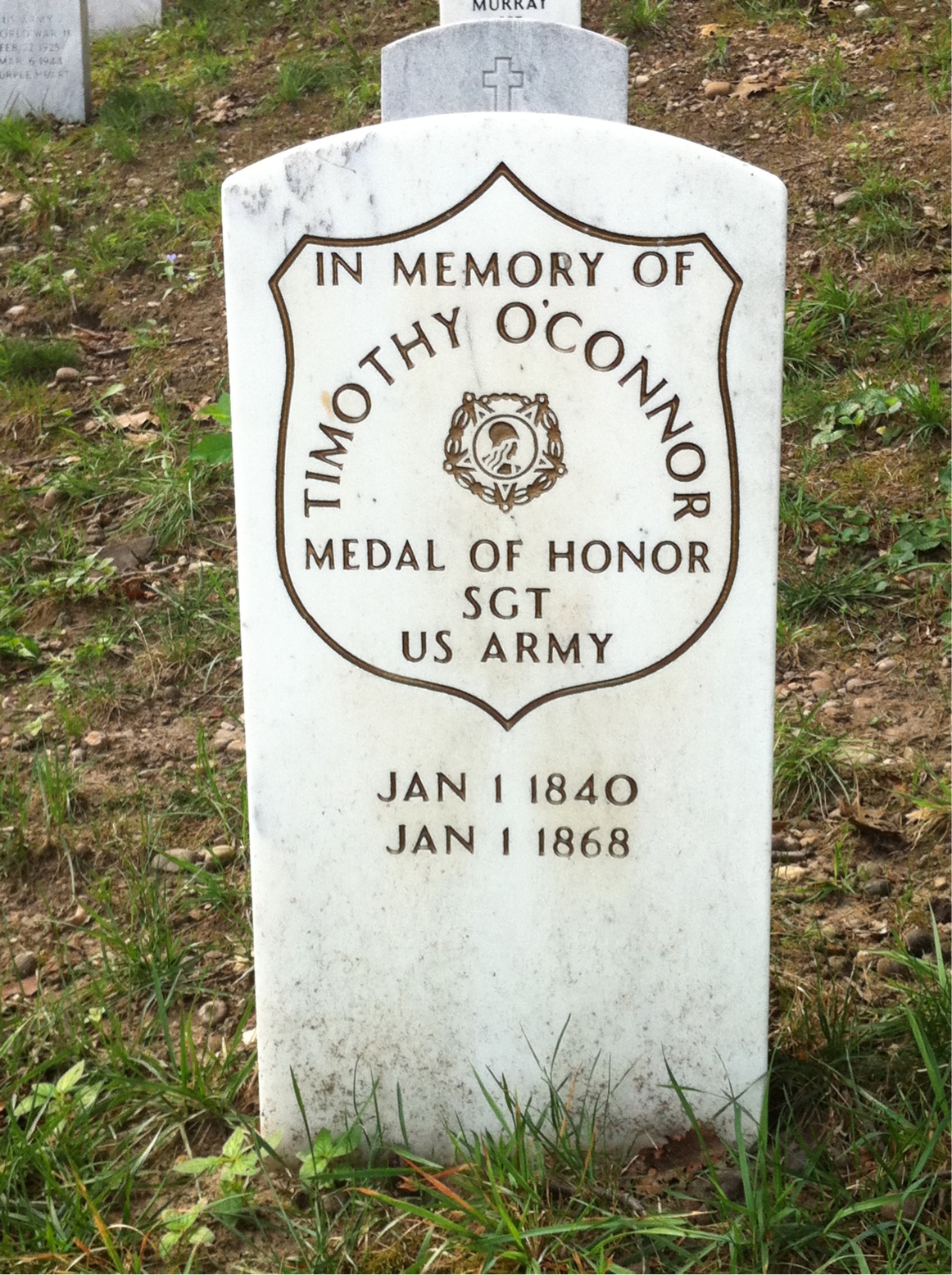 Headstone of Timothy O'Connor