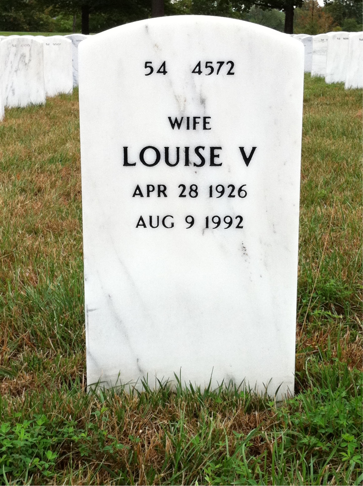 Back of headstone — Richard Miller