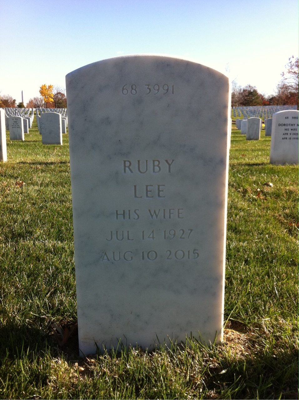 Back of headstone — Malcom Mitchell