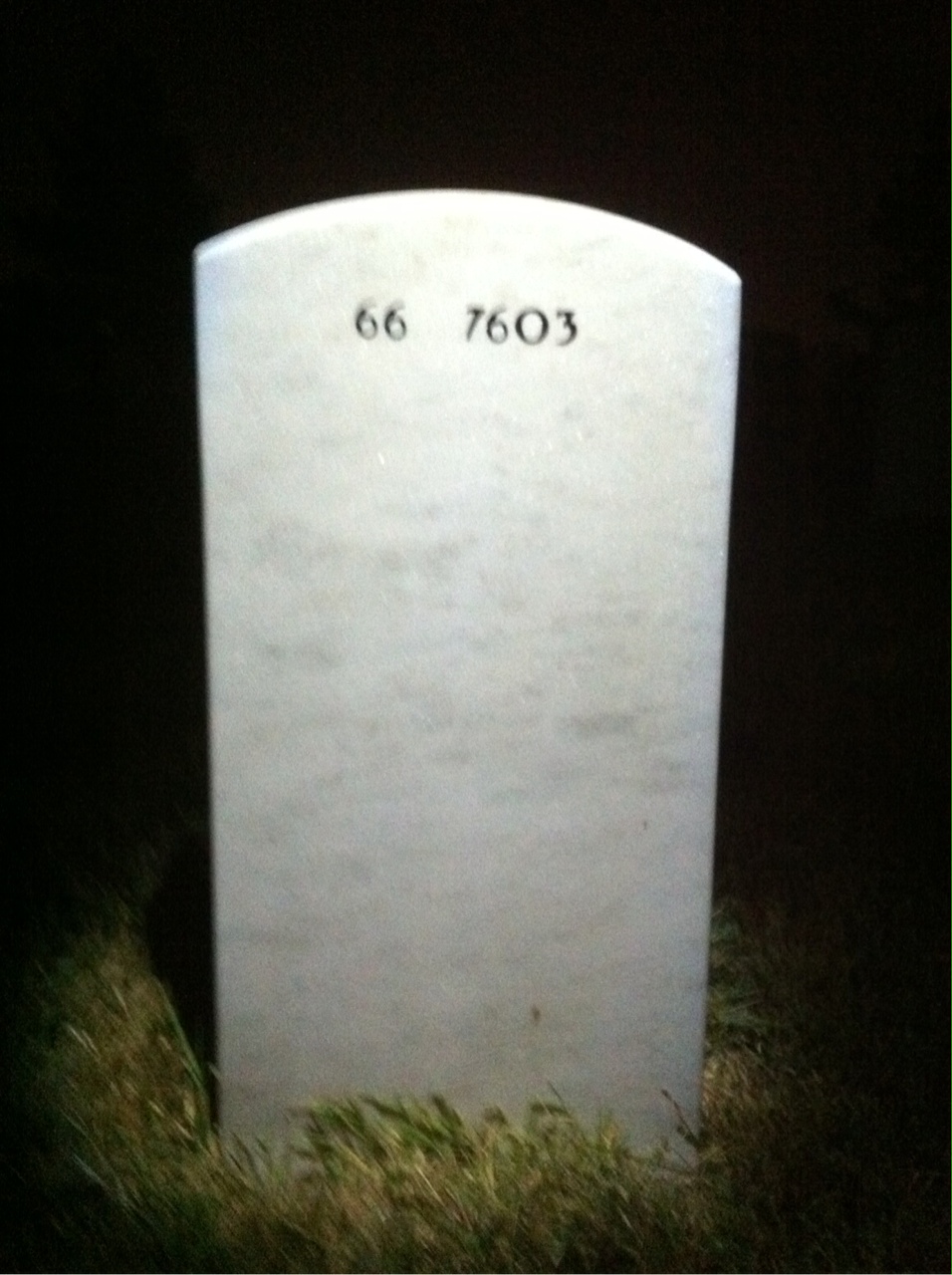 Back of headstone — Jill Baker