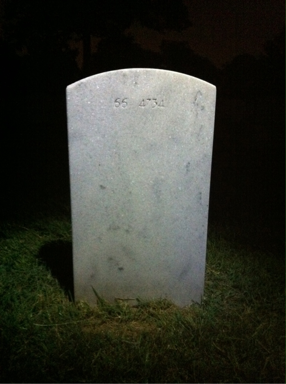 Back of headstone — Elmer Monger
