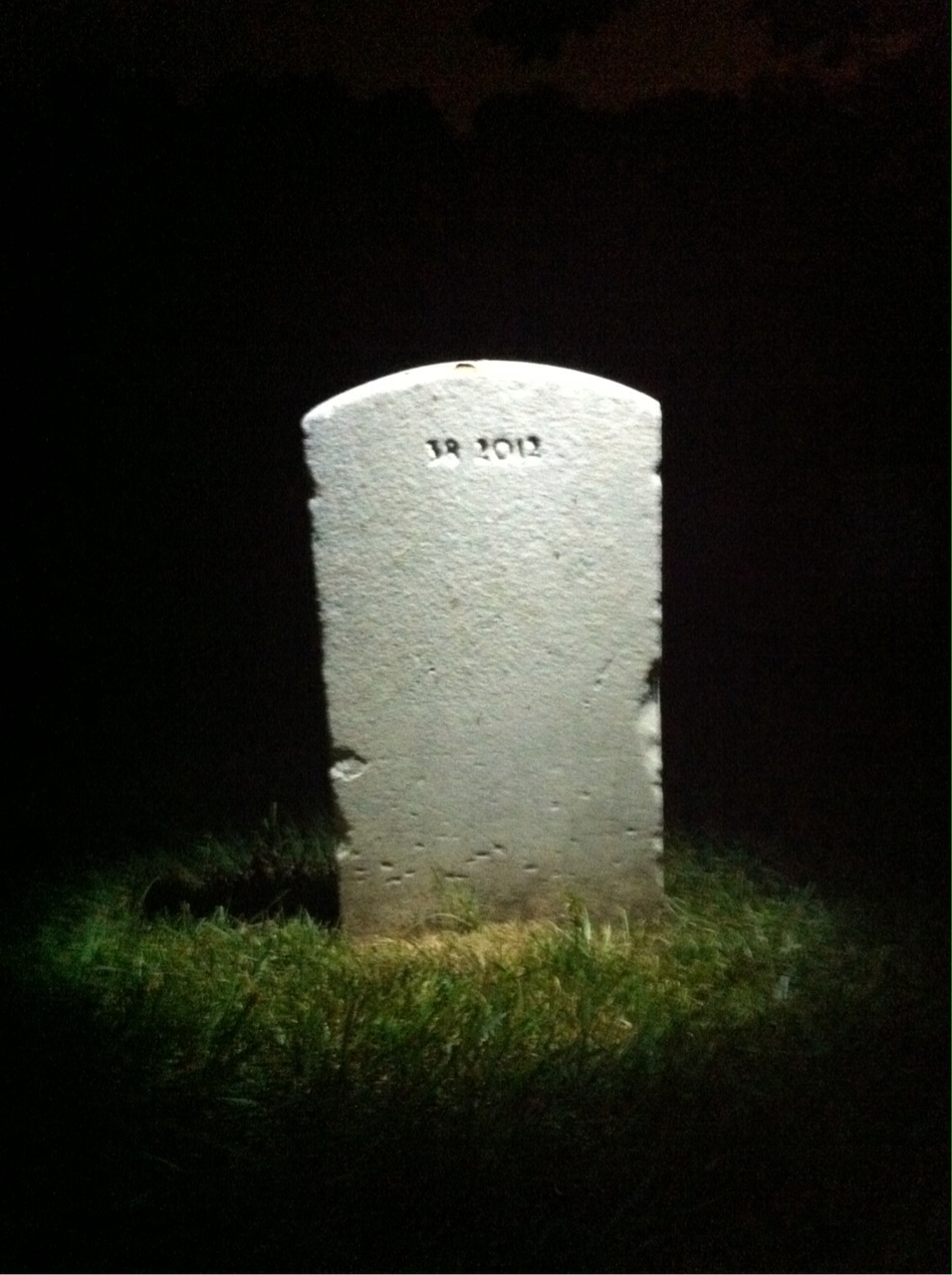 Back of headstone — Frederick Benson