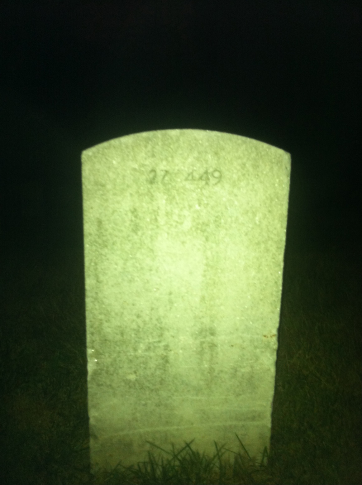 Back of headstone — Christopher Moleter