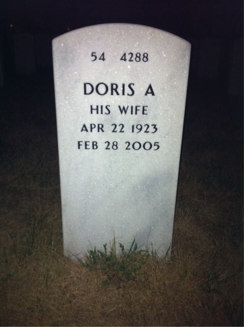 Back of headstone — Eugene St Charles