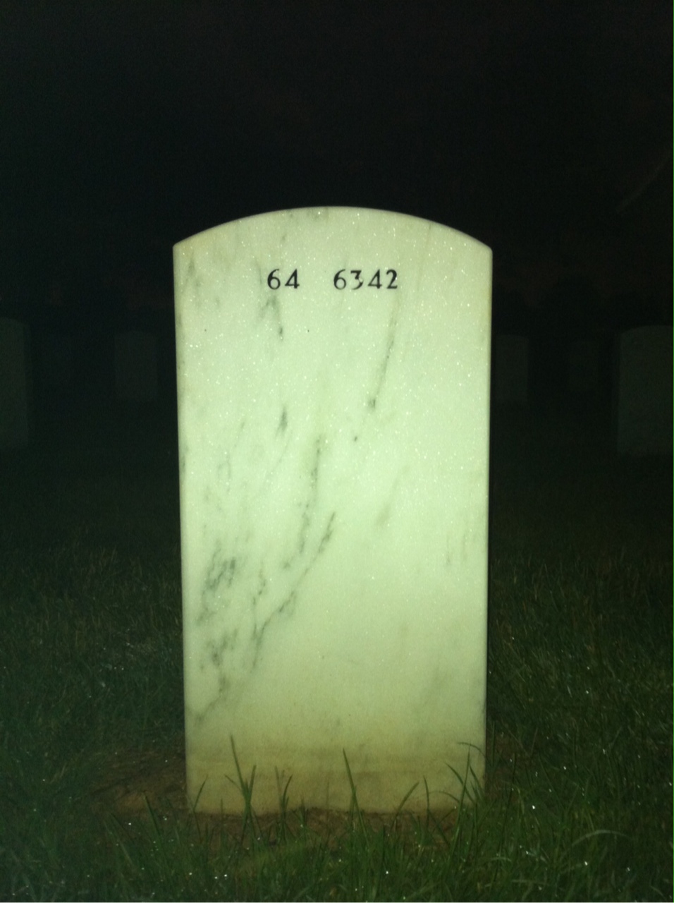 Back of headstone — Donald Thompson