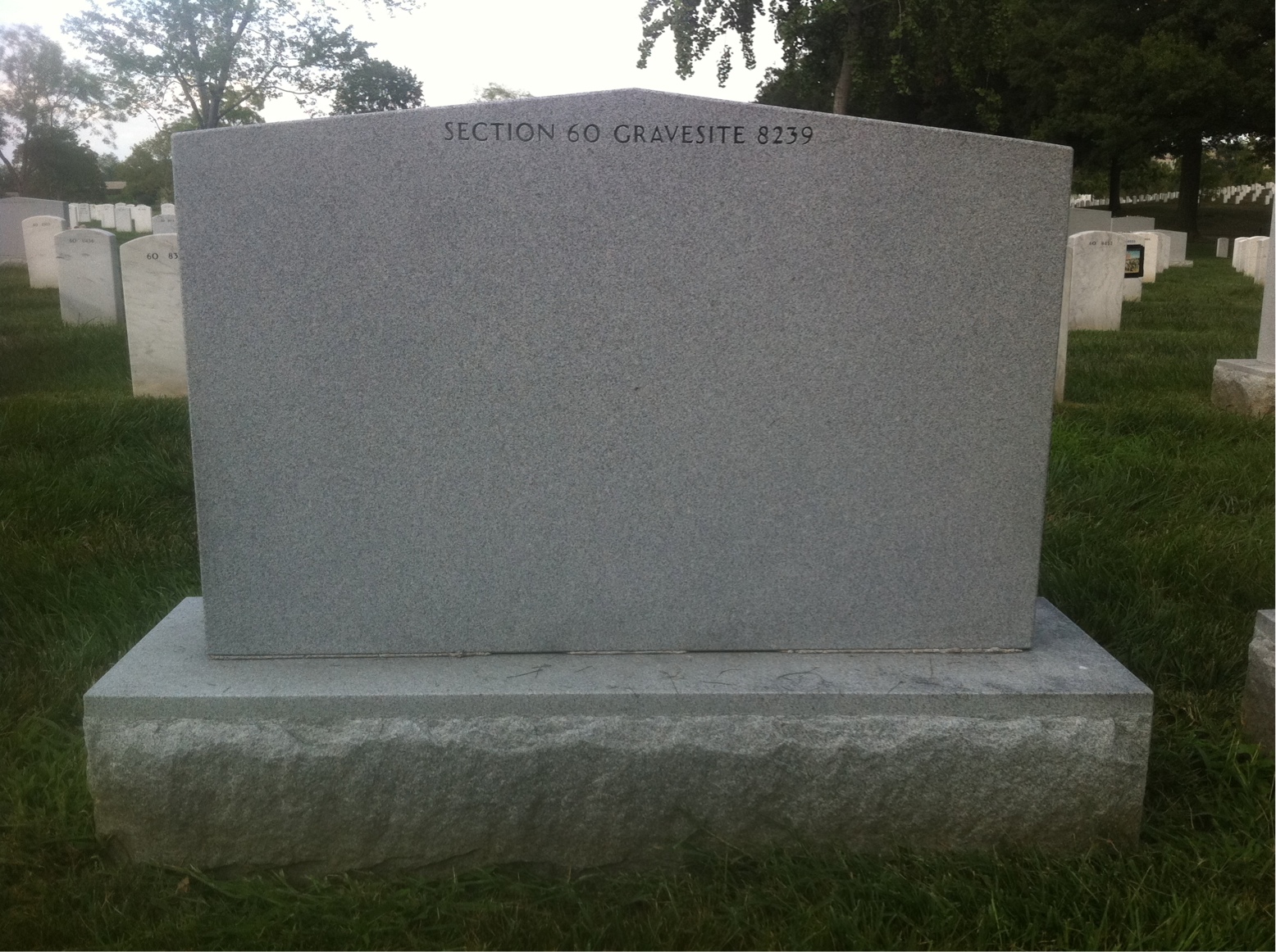Back of headstone — James Tycz