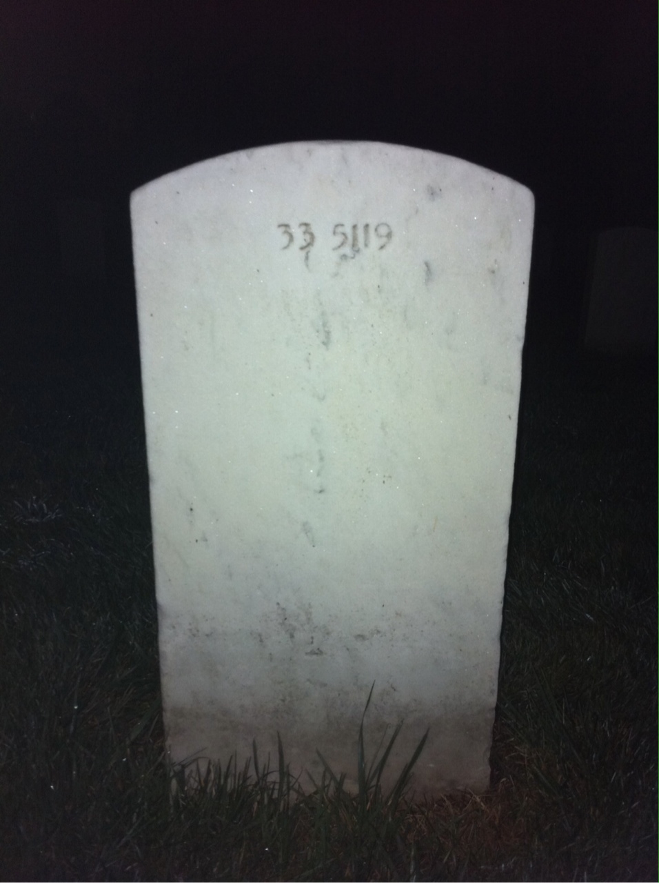 Back of headstone — Mildred Menage