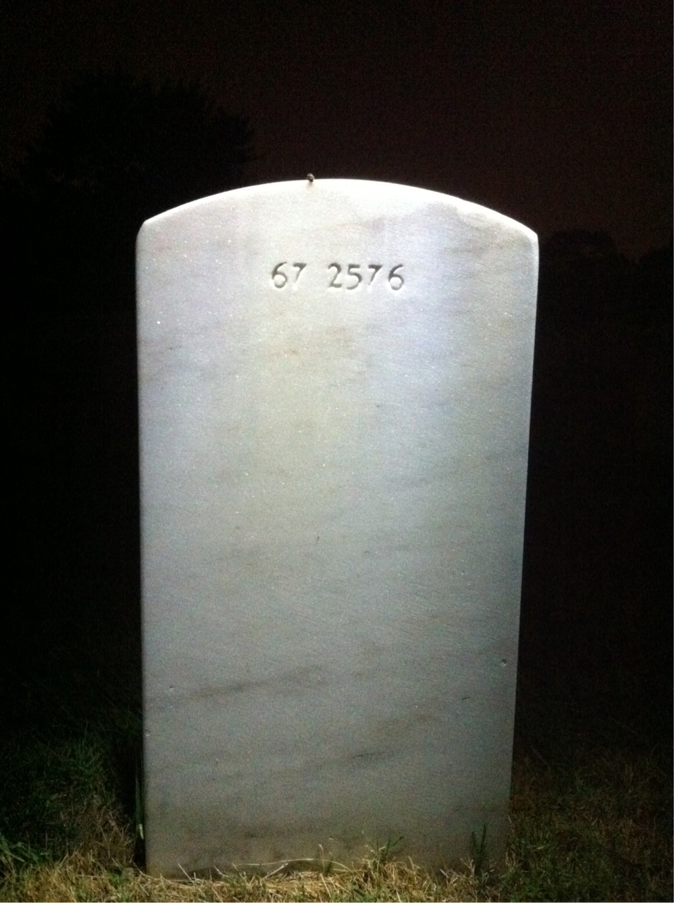 Back of headstone — Verlin L Harrison