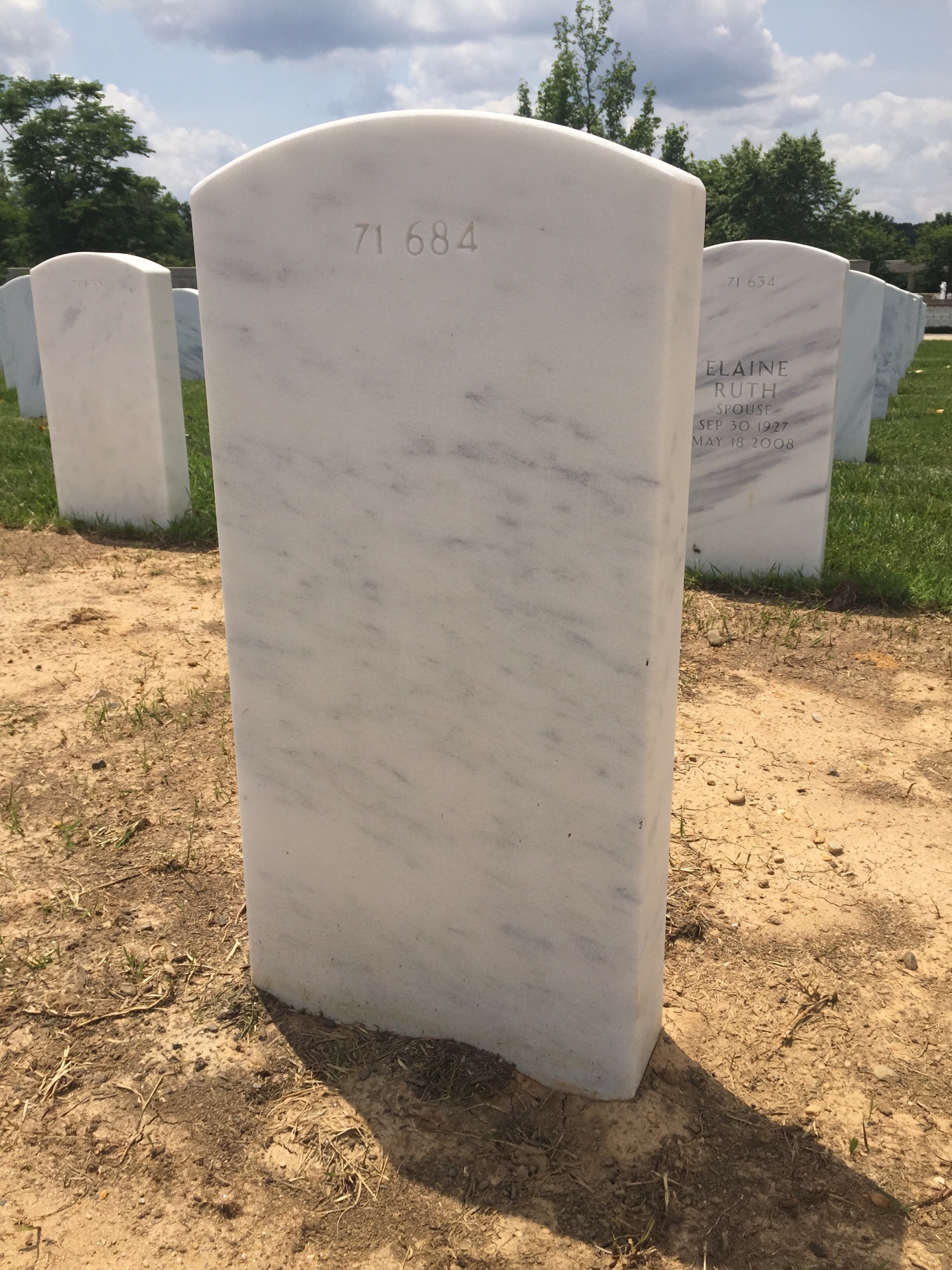 Back of headstone — William Bogardus