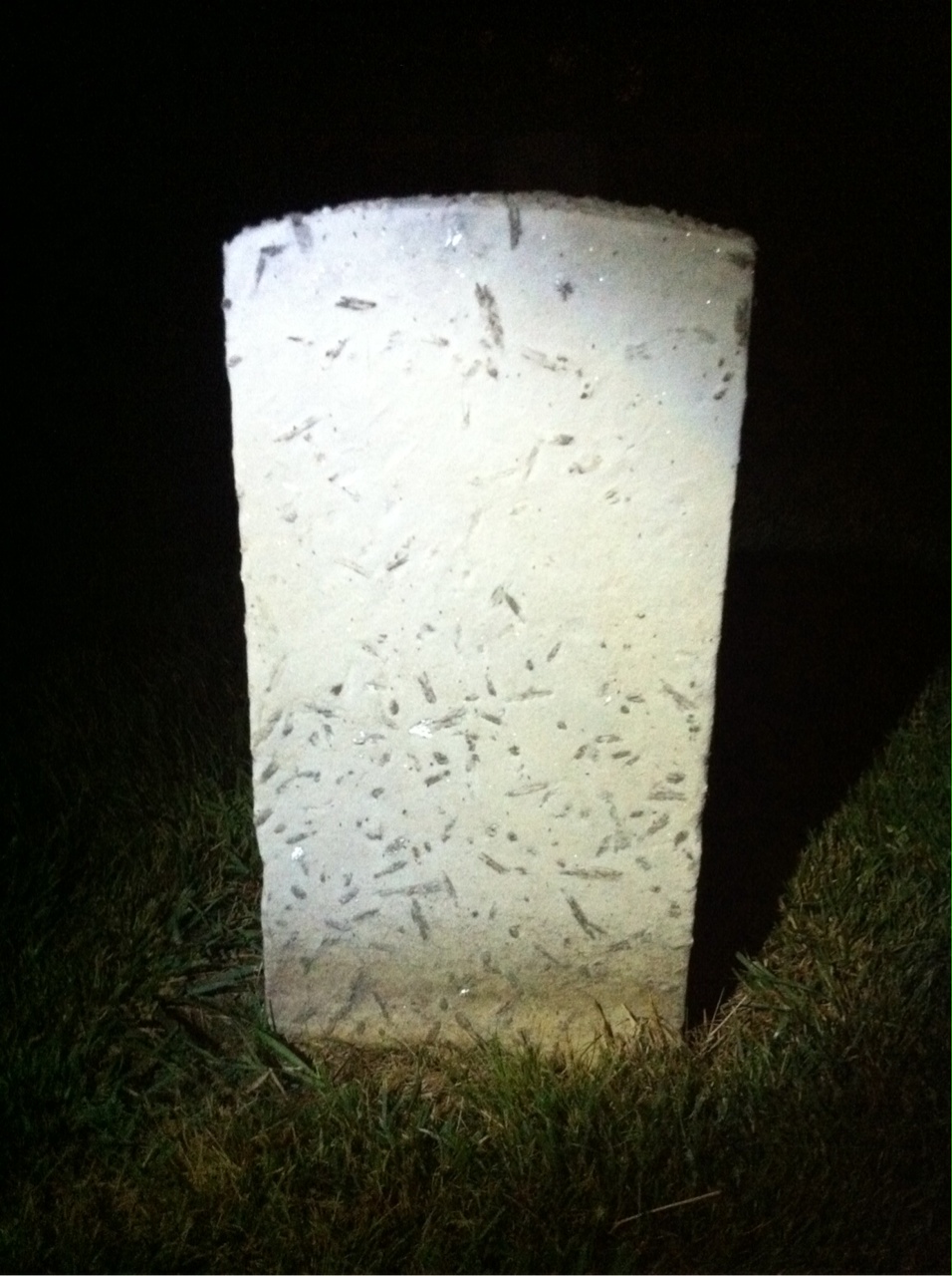 Back of headstone — James Benson