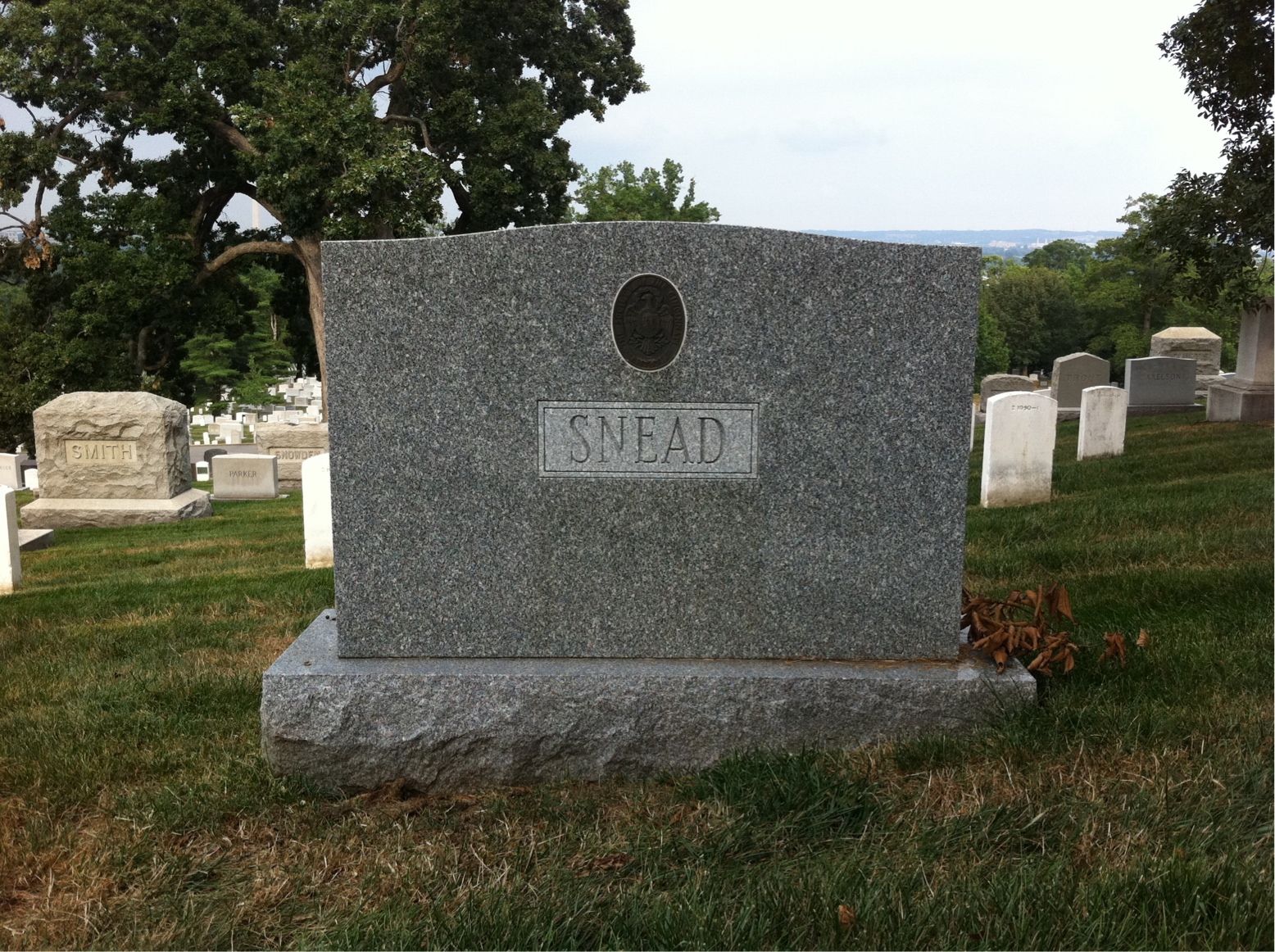 Back of headstone — William Snead